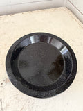 Black speckled enamel dished out plate sold individually