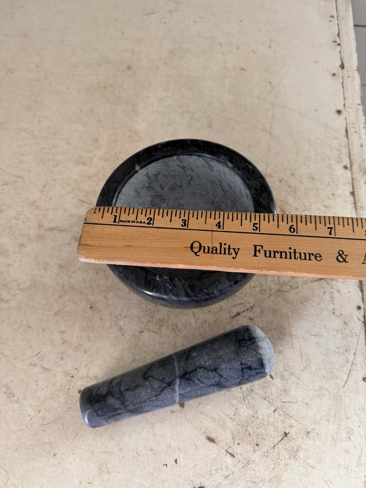 Marble Mortar and Pestle Set Large Solid Stone Grinder