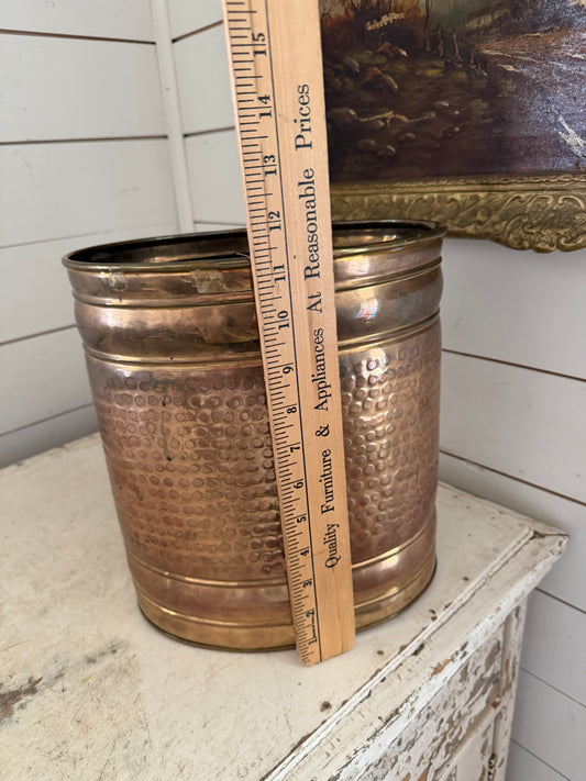 Vintage brass planter