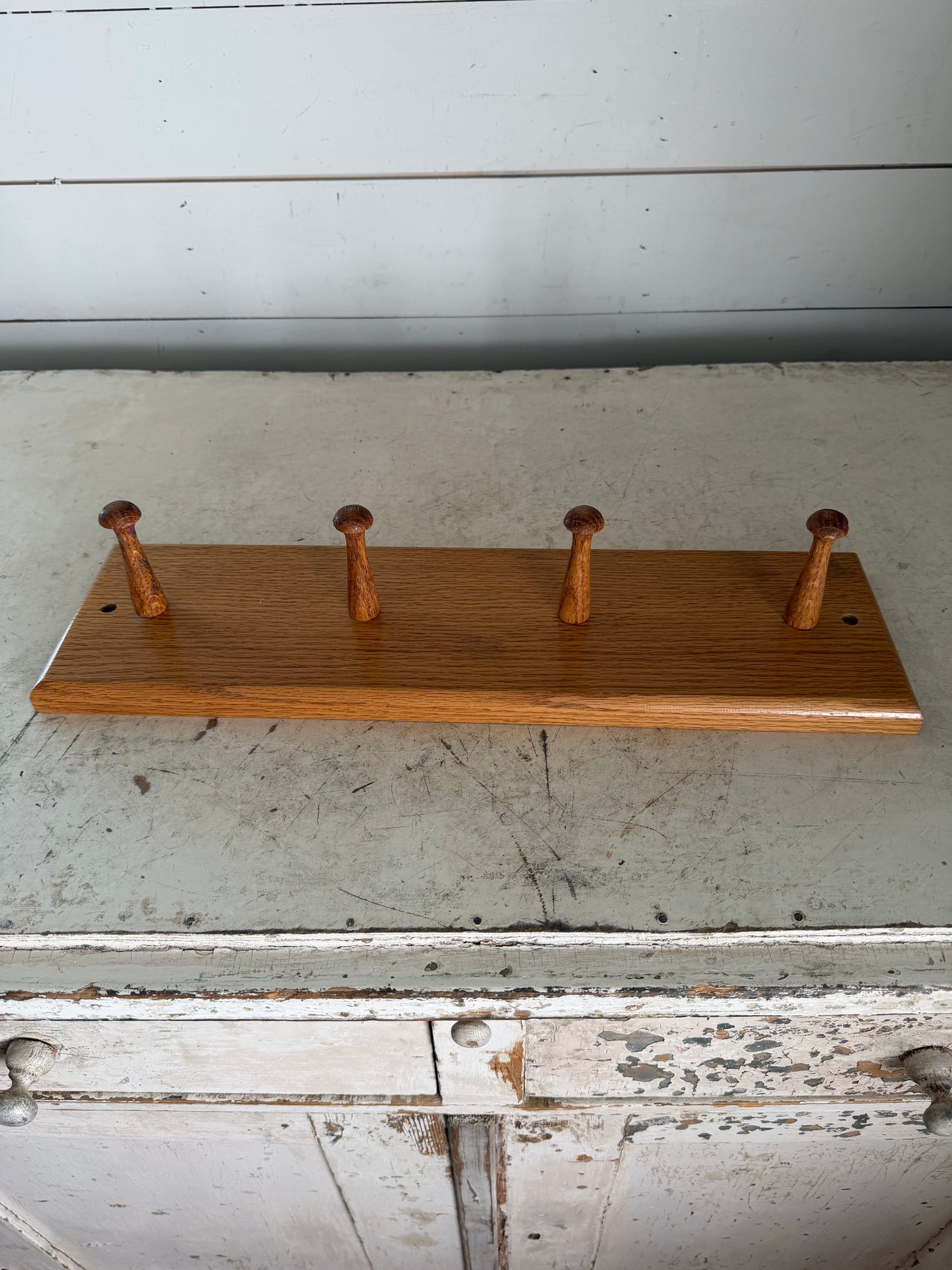 Solid Oak Wall Mounted Coat Rack Will Get Makeover