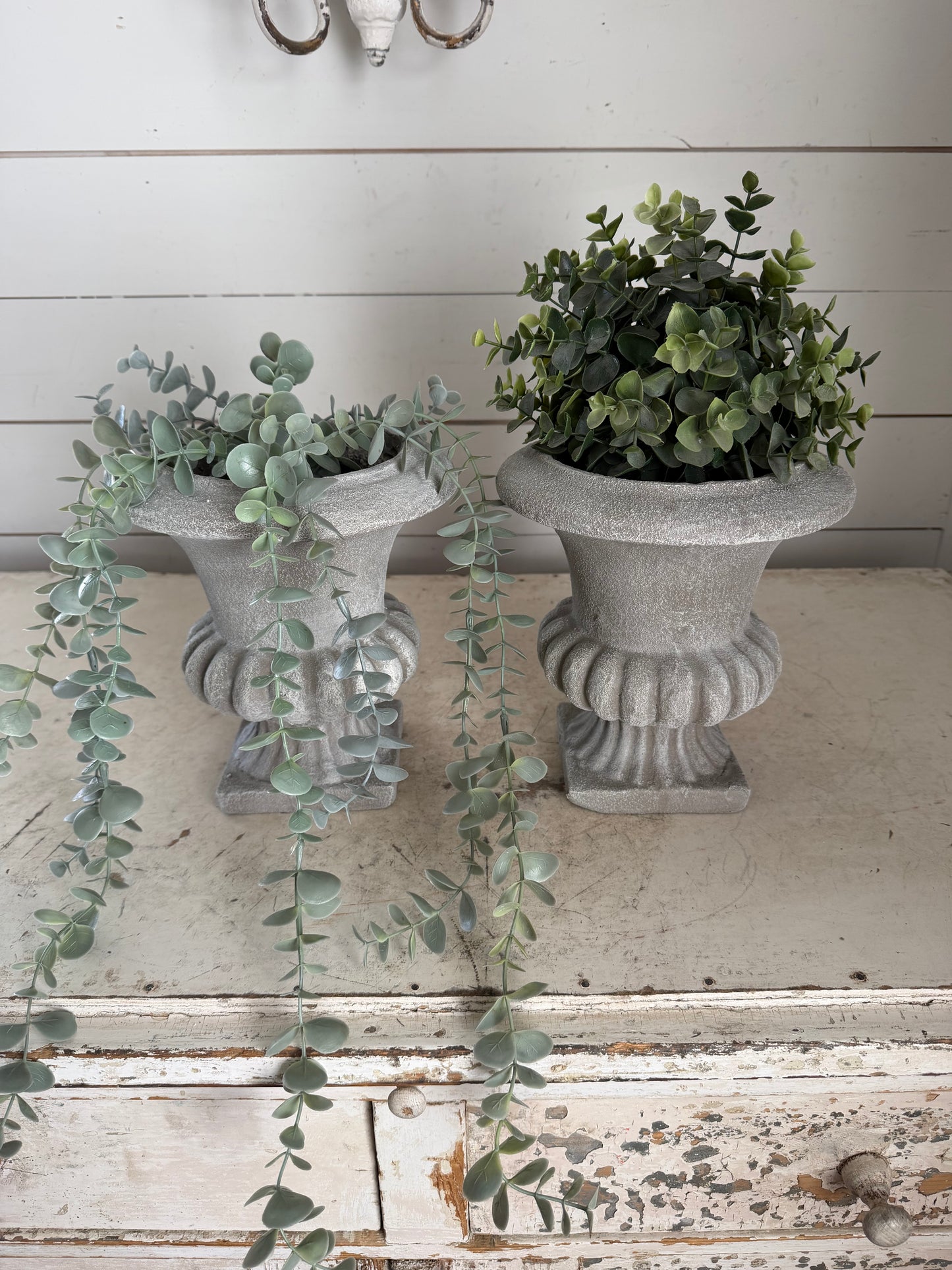 Hand Painted Urn Sold Individually greenery not included