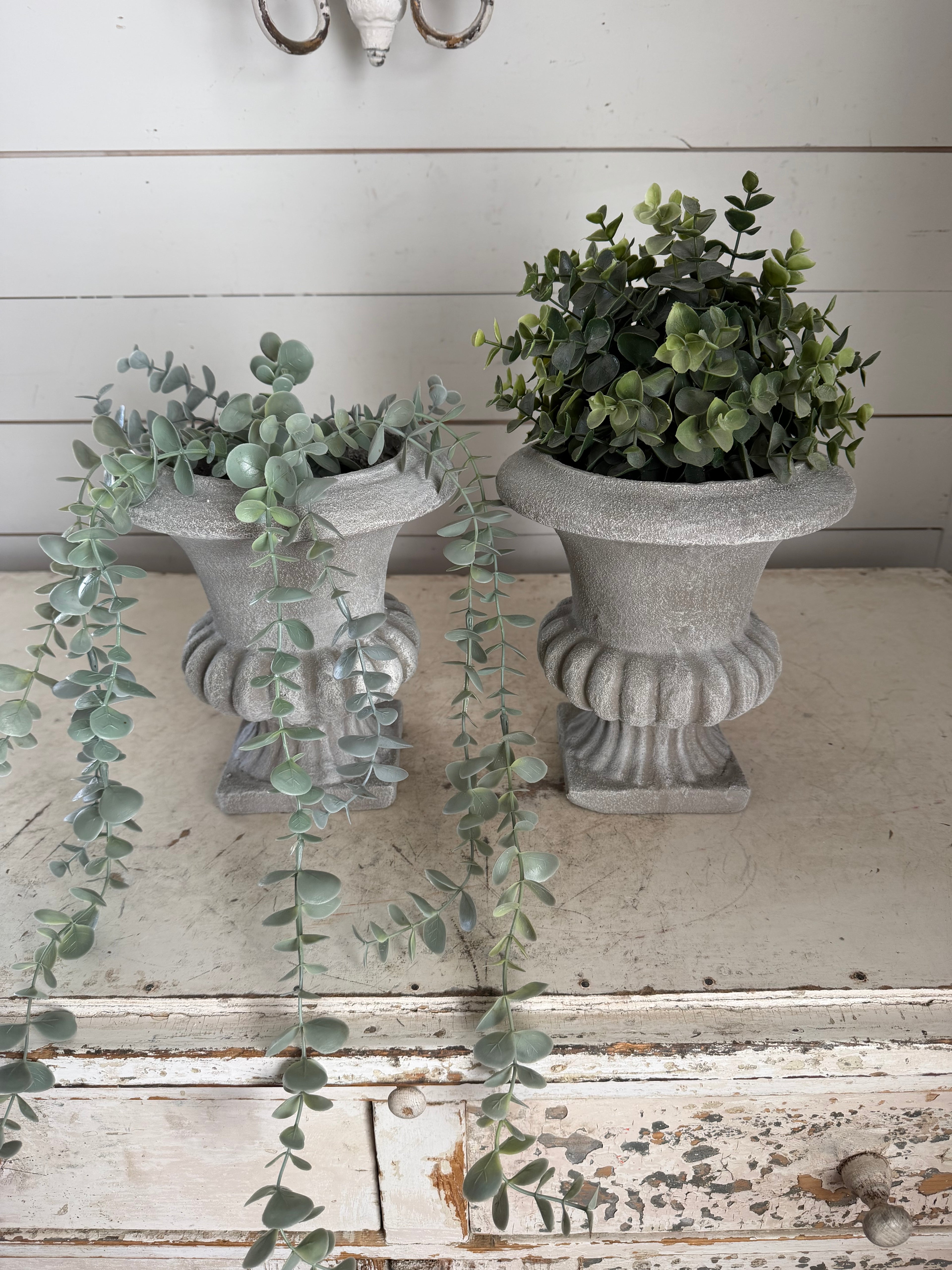Hand Painted Urn Sold Individually greenery not included