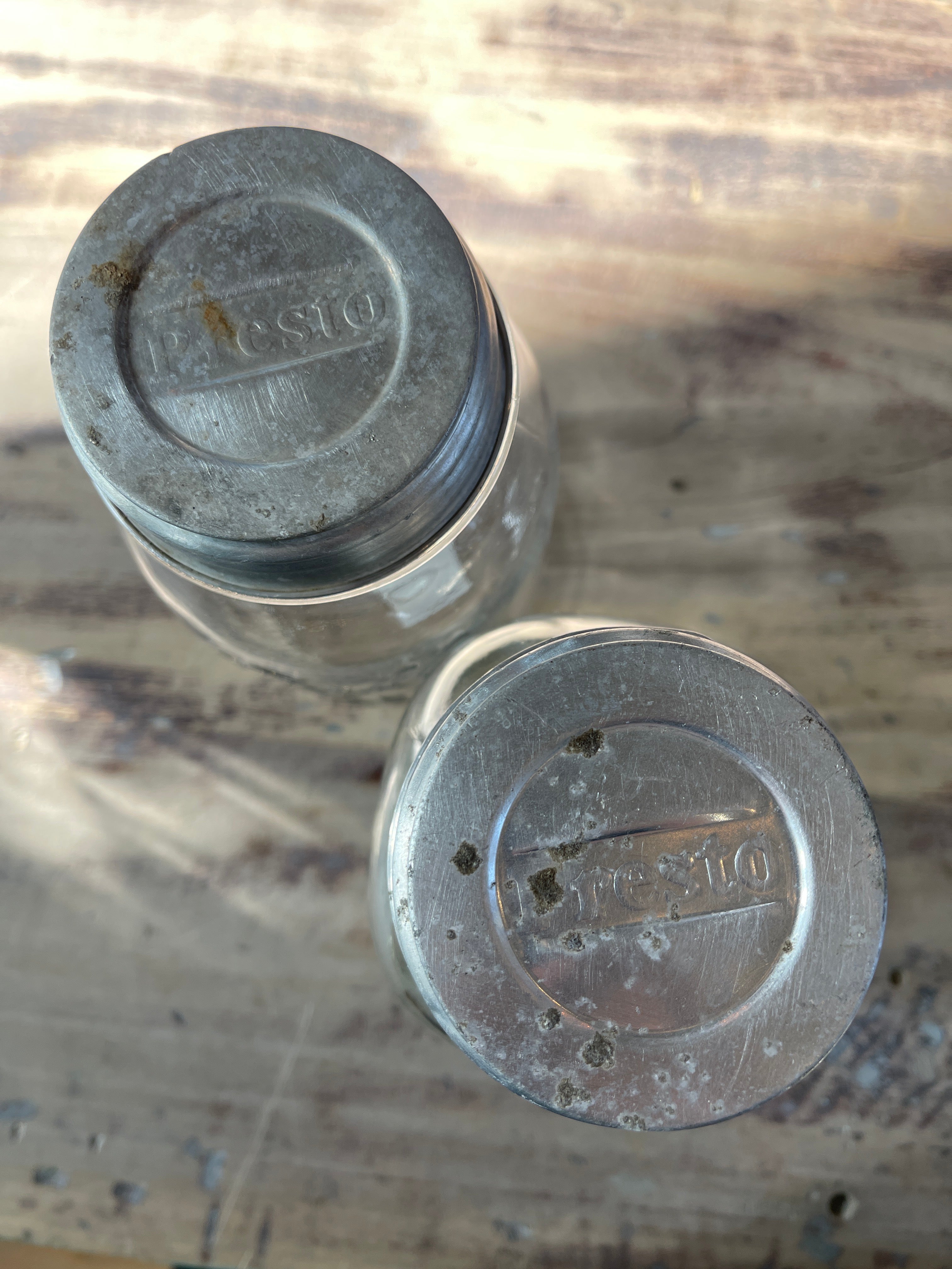 Antique Canning Jars with Antique Presto Lid- Sold Individually