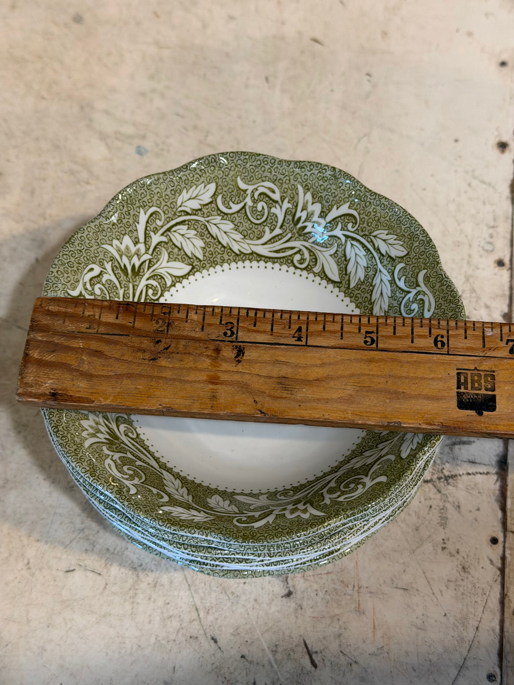 Vintage Ironstone Dishes "Renaissance Green" pattern by J & G Meakin SOLD INDIVIDUALLY