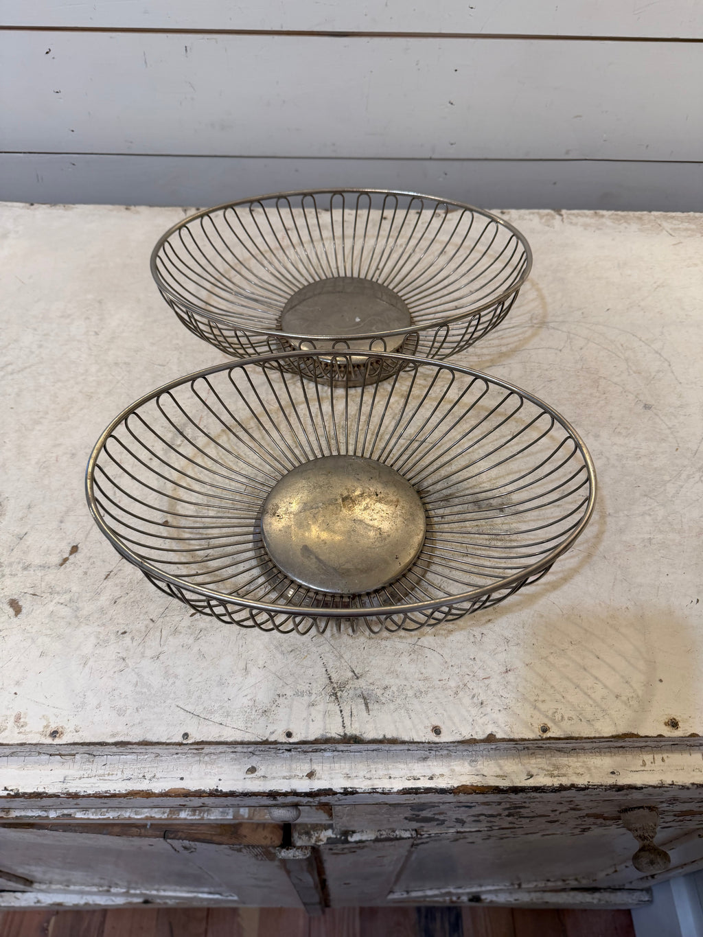 Vintage silver plate wire basket - sold individually