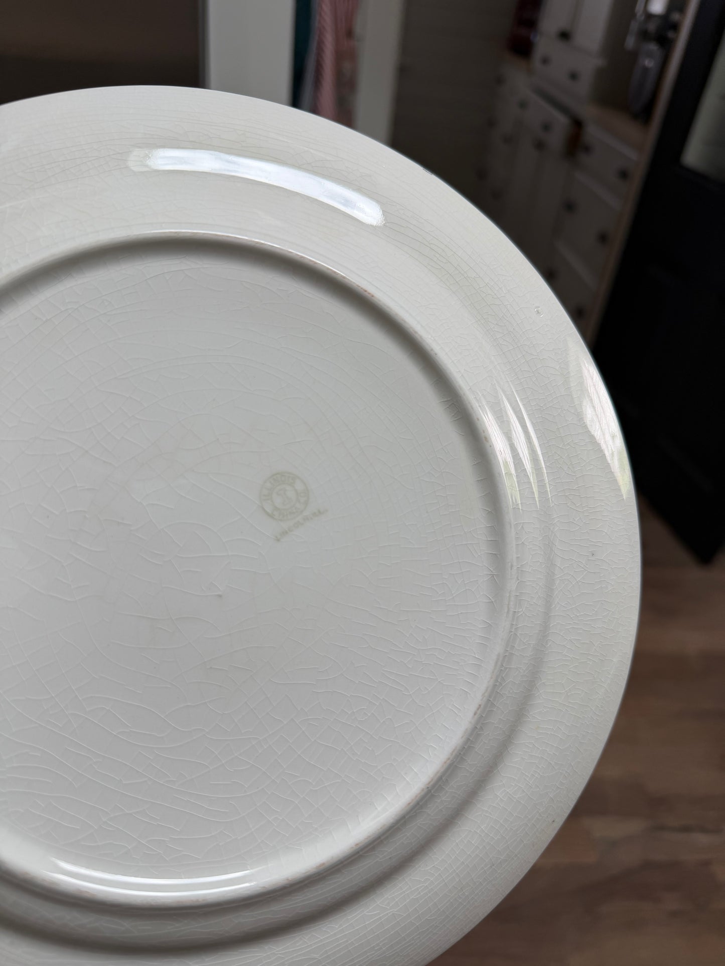 Vintage Rare Illinois China Co ILL26 Dinner Plates Roses Yellow Gold Trim sold individually