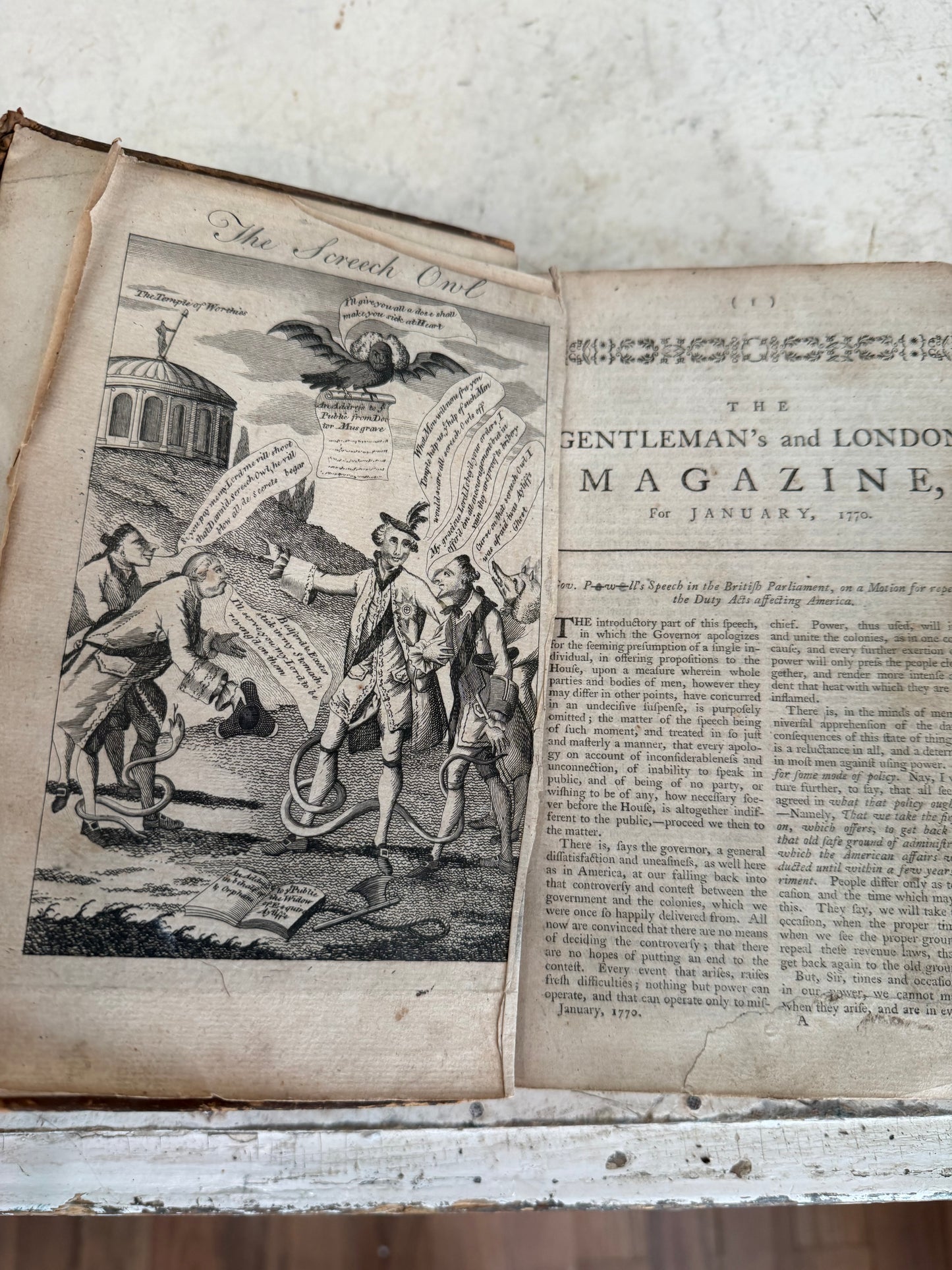 Antique The Gentleman's and London Magazine from January 1770