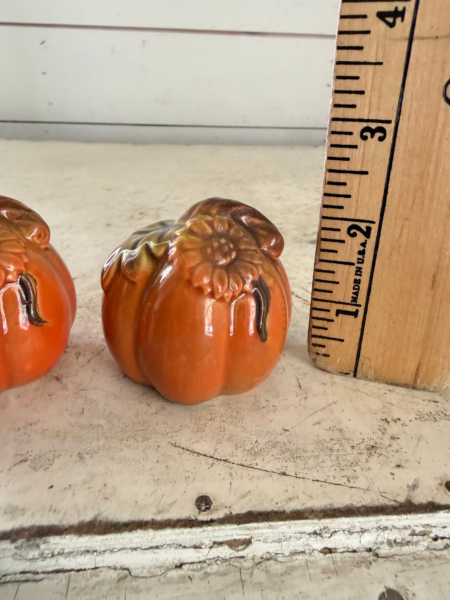 Ceramic Pumpkin Salt and Paper Shaker Set