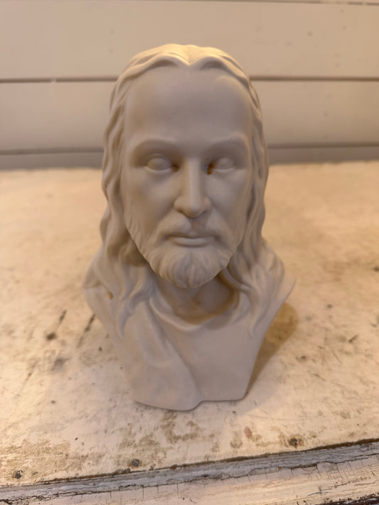 Ceramic Bisque Bust Of Jesus - Will Get Painted Gold