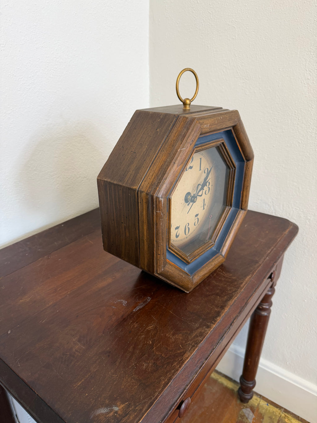 Vintage octagonal wooden wall clock will get makeover