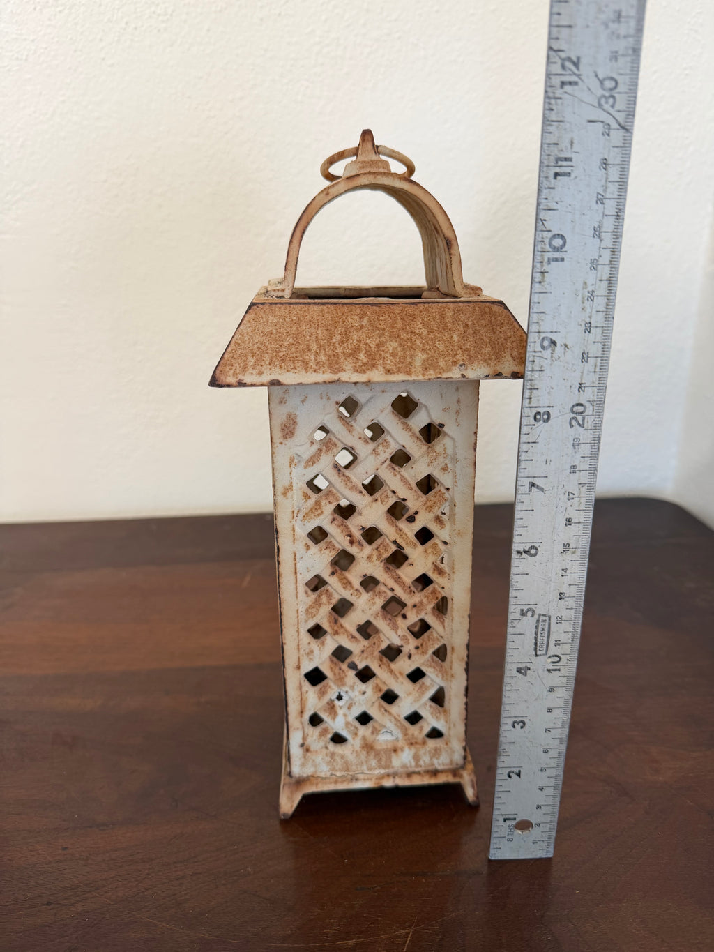 Vintage Cast Iron Candle Lantern