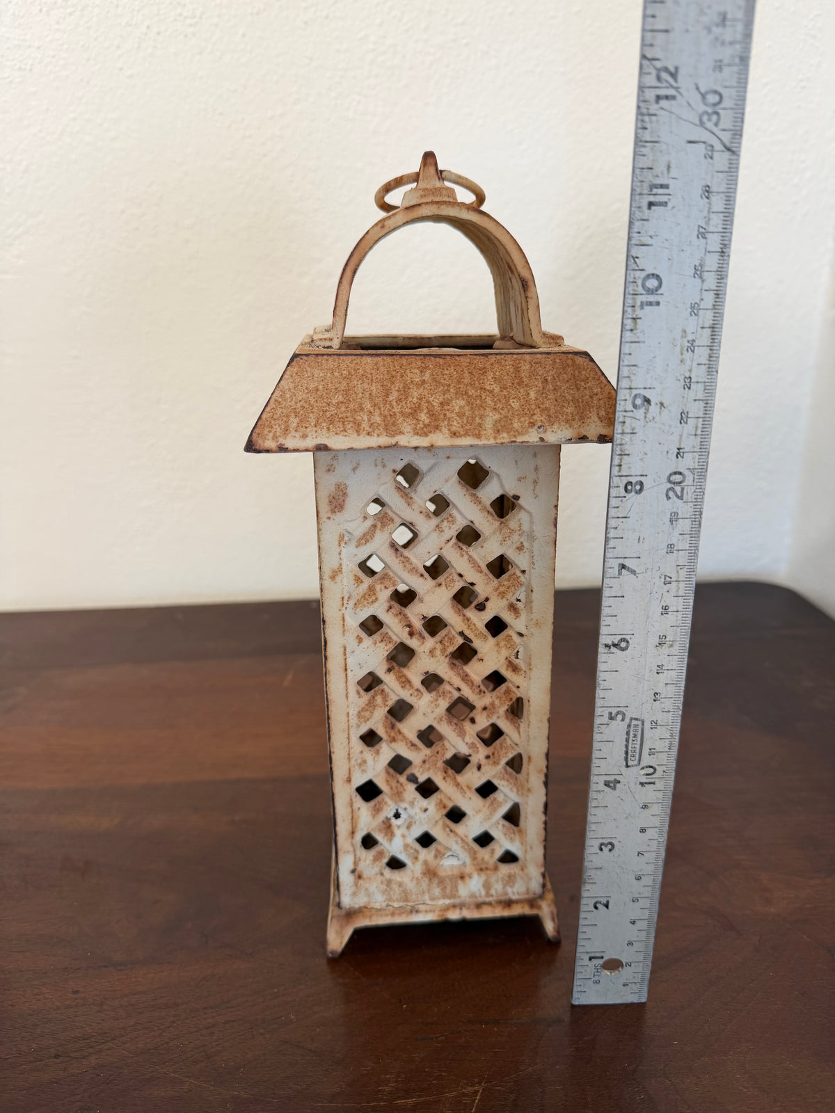 Vintage Cast Iron Candle Lantern