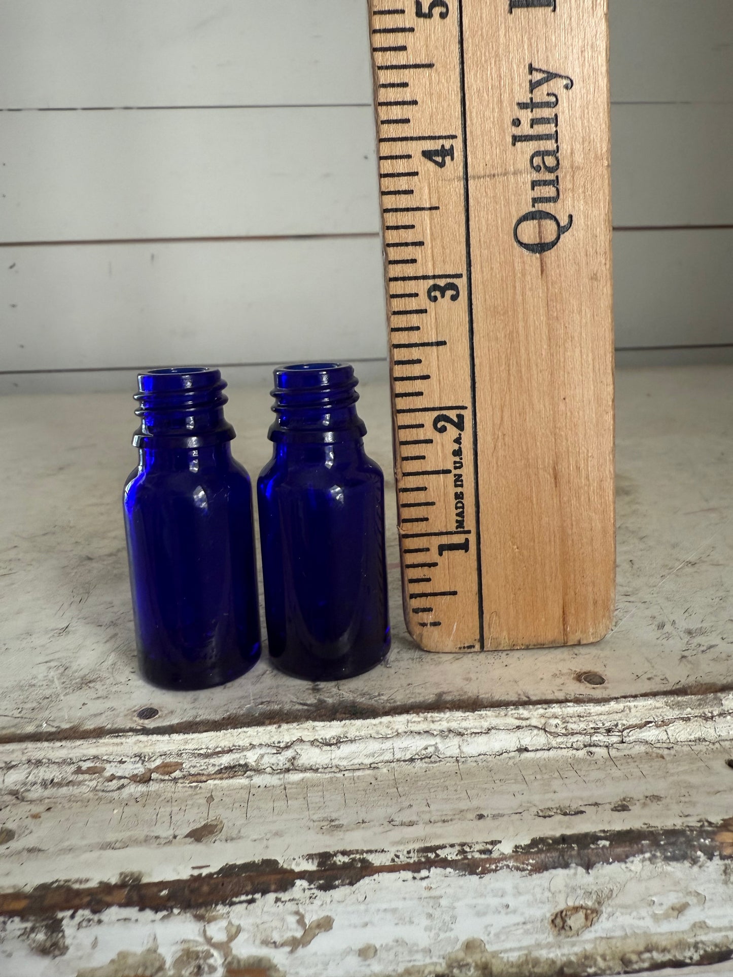 Cobalt blue and amber bottles sold individually