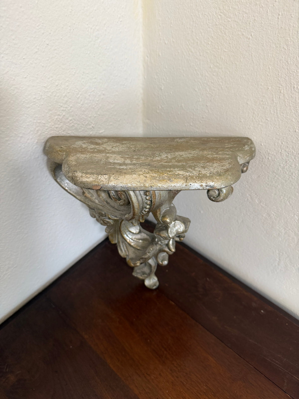 Ornate Gold Gilded Wall Sconce Shelf