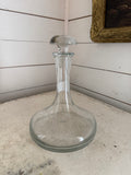 Clear Glass Ships Liquor/Brandy Decanter