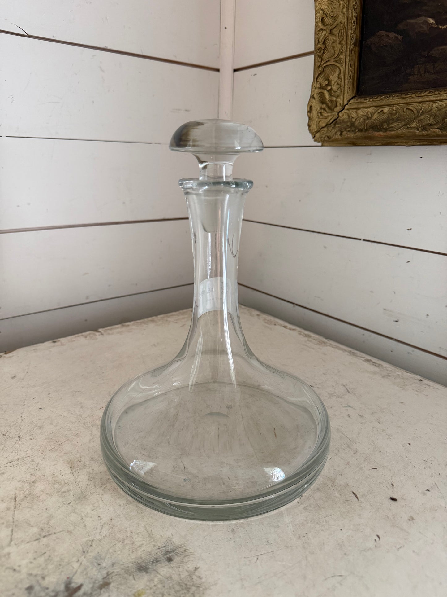 Clear Glass Ships Liquor/Brandy Decanter