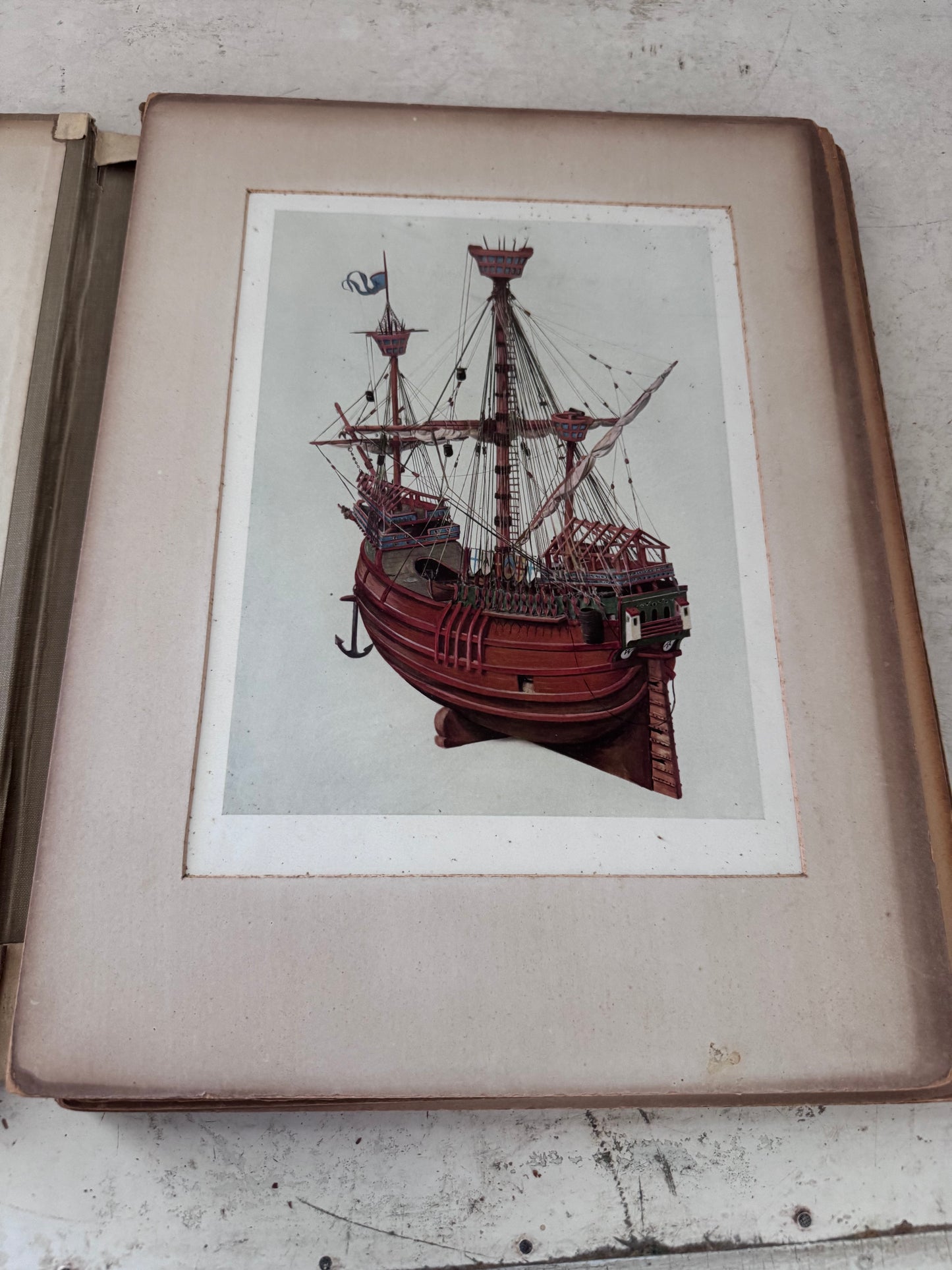 Sailing Ship Models Book - 9 matted plates