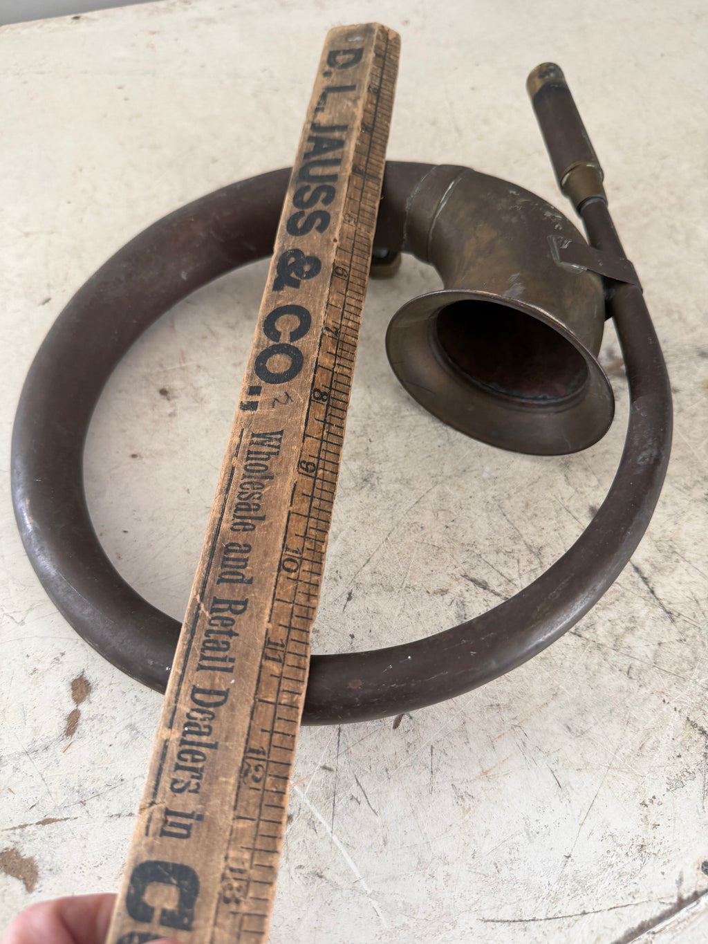 Vintage Antique Brass Car Horn No Bulb 1920's