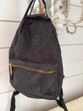 Herschel Nova Mini Black Backpack Gold Hardware Red Stripe Inside