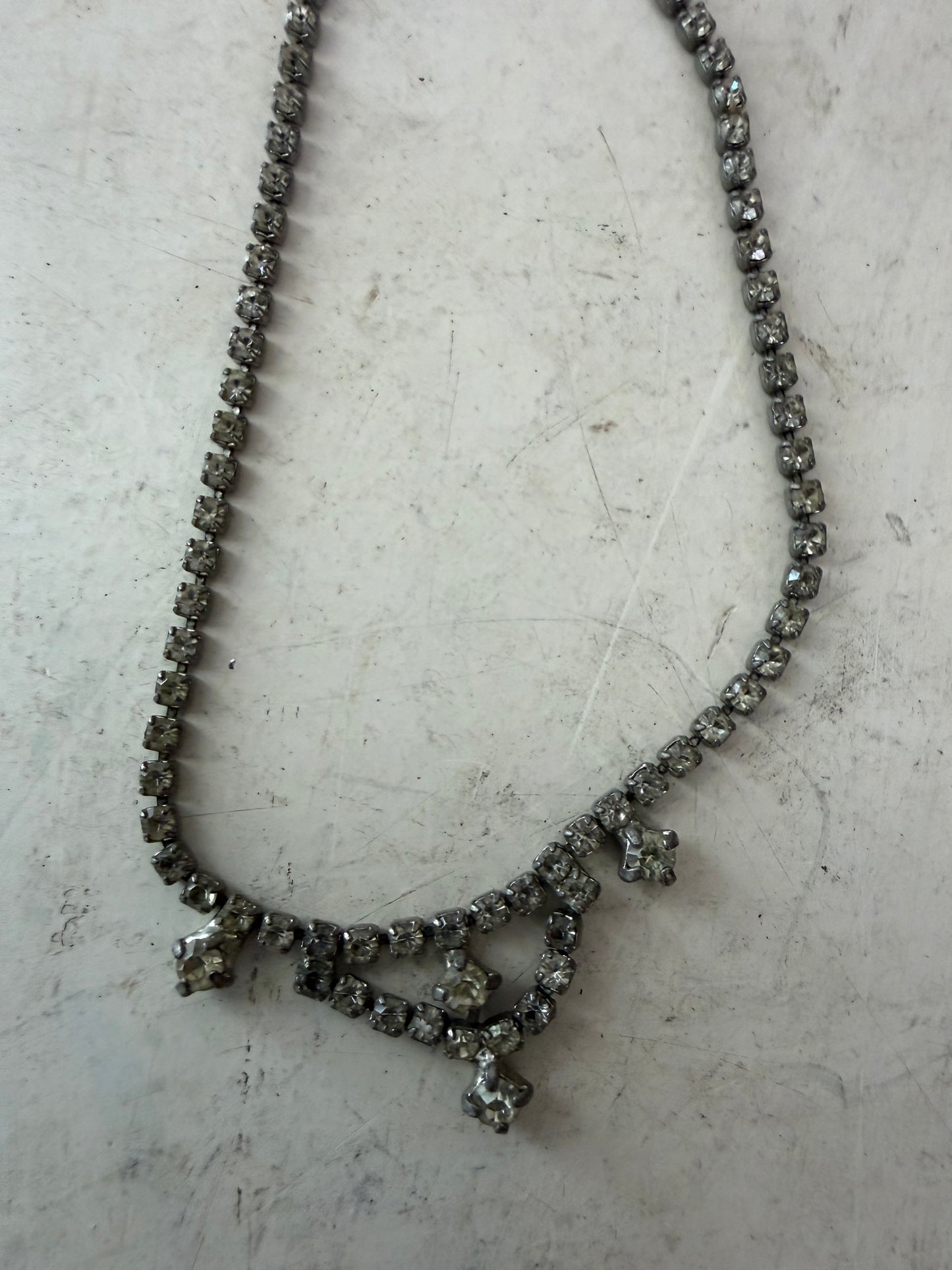 Victorian style paste rhinestone necklace