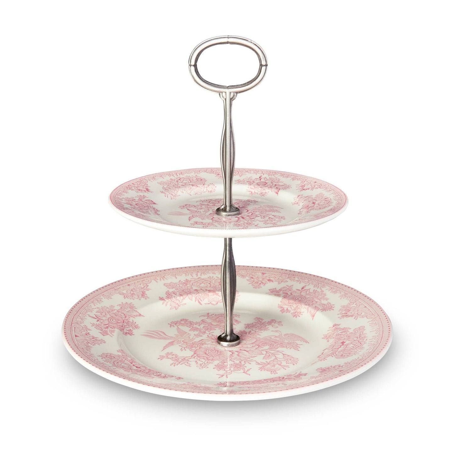 Burleigh Pink Asiatic Pheasants
 2 Tier Cake Stand
