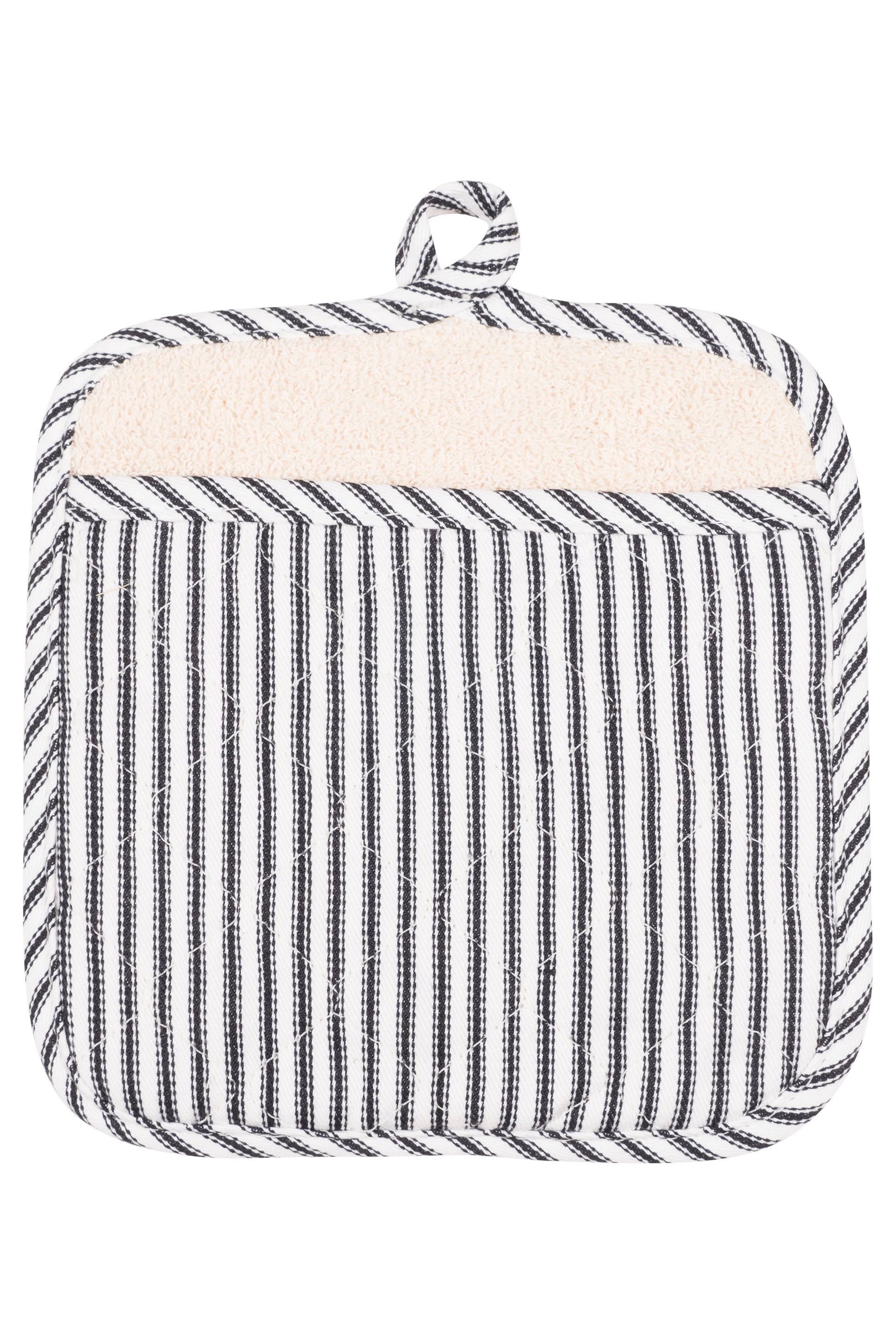 KAF Home Metro Stripe Terry Lined Pot Mitt