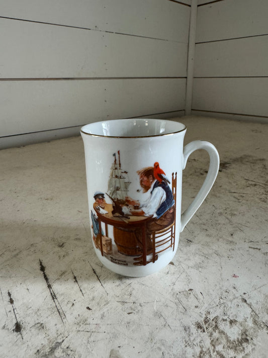 Collectible NORMAN ROCKWELL MUSEUM “For A Good Boy” Coffee Tea Hot Chocolate Cup  1982