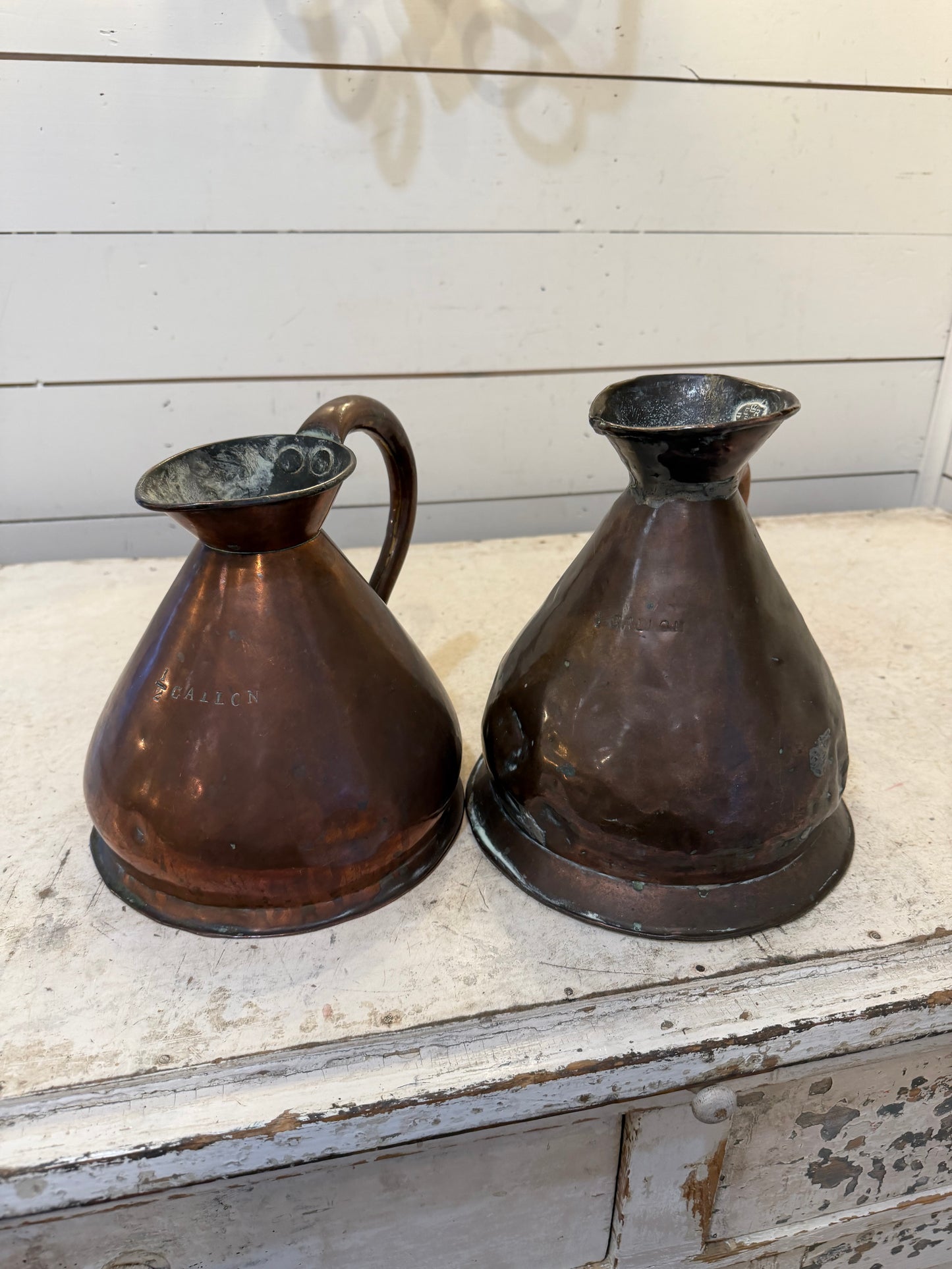 MAntique haystack, copper pitcher, 1/2 gallon size sold individually