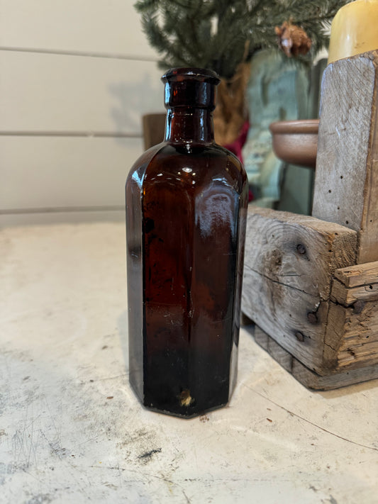 Antique Milton Amber Bottle