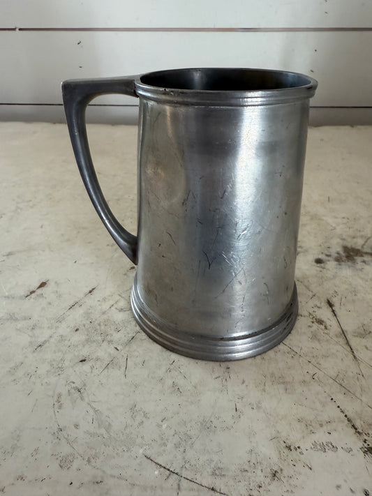 Hand Etched Monogram Y pewter tankard Pint