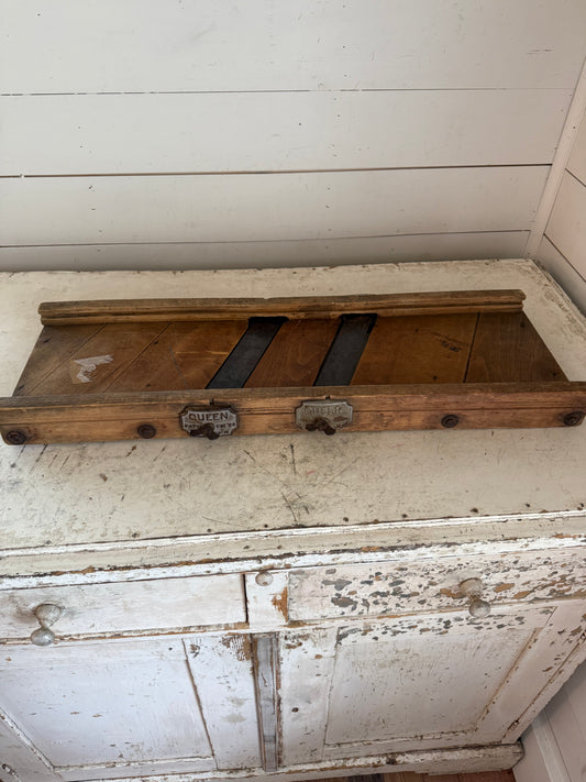 Vintage Wooden Kraut Cabbage Slaw Cutter Slicer Shredder