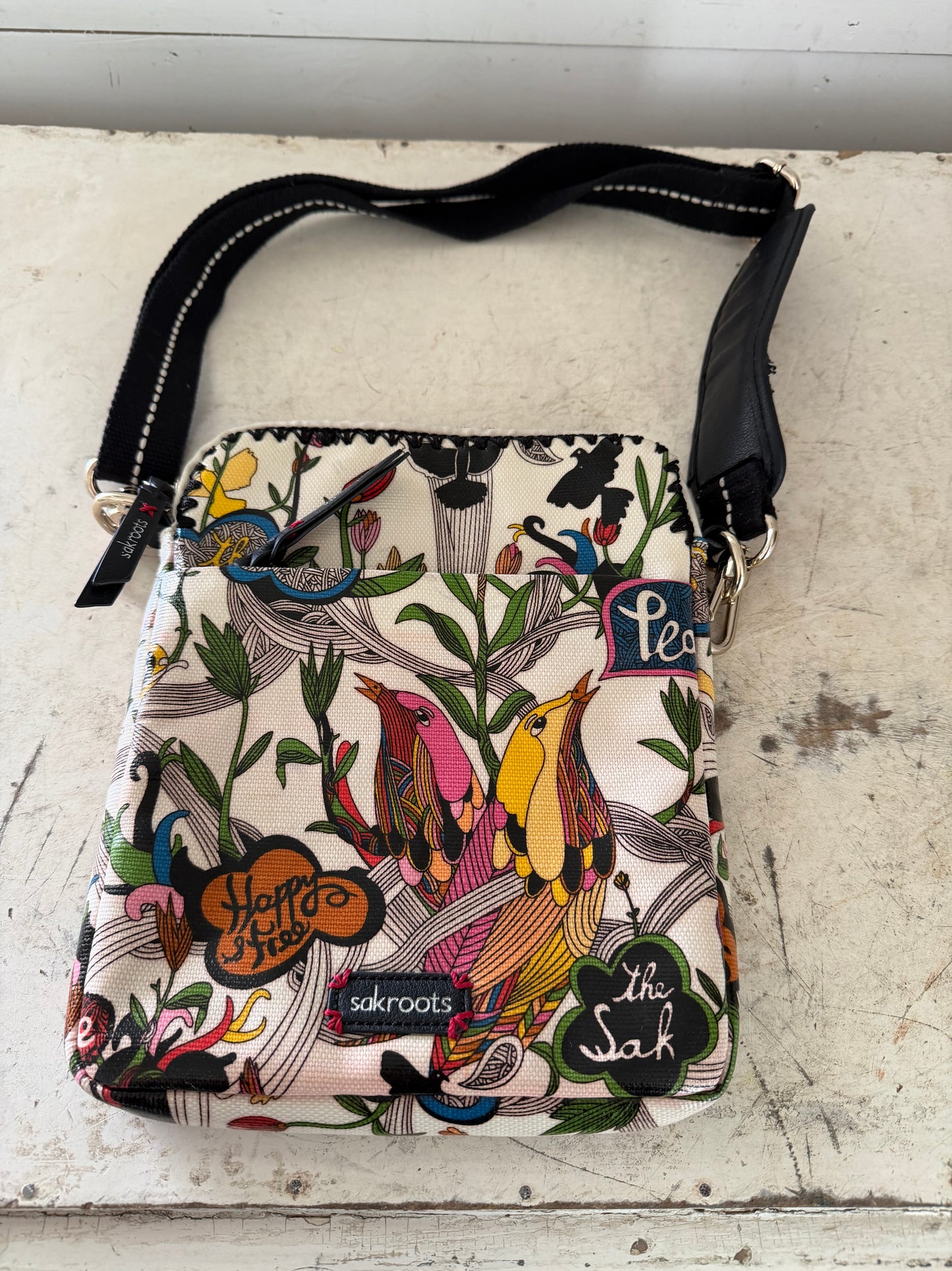 Sam roots Cross Body Bag - Peace Birds