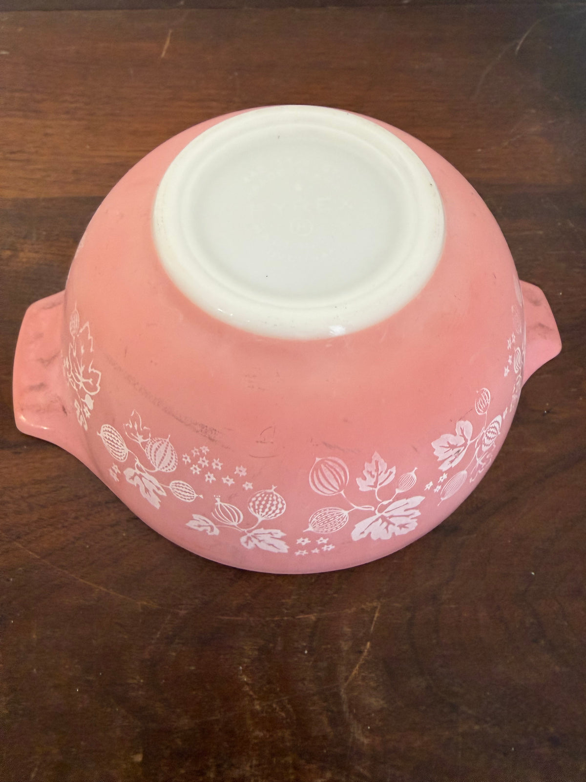 vintage Pyrex Pink Gooseberry Cinderella Mixing Bowl #442 - 1 1/2 qts as is