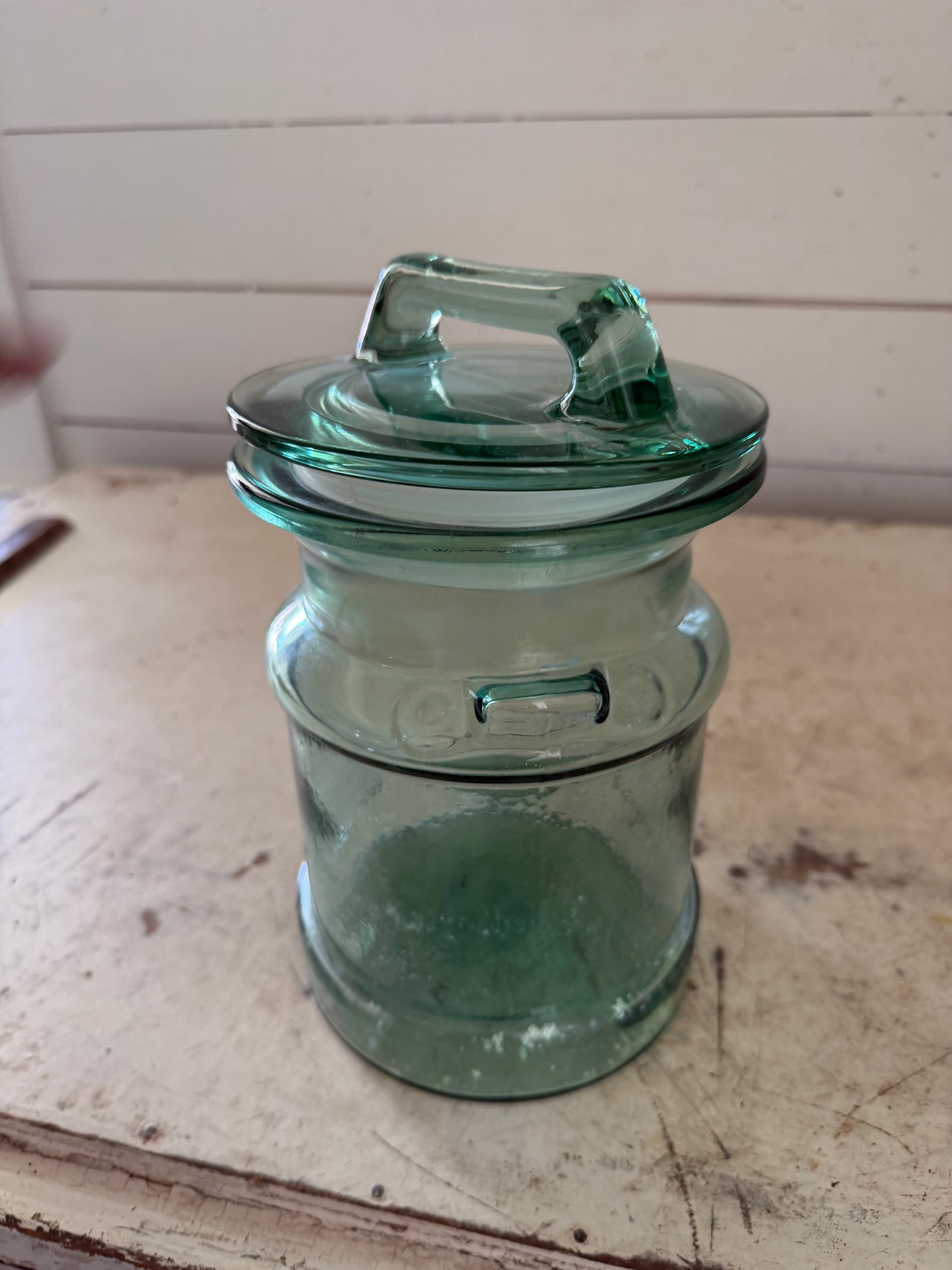 LE Smith Glass Canister/Apothecary Jar-light green