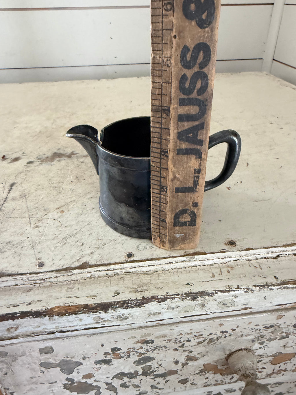 Vintage EPNS creamer has cracked perfect for flower arrangement