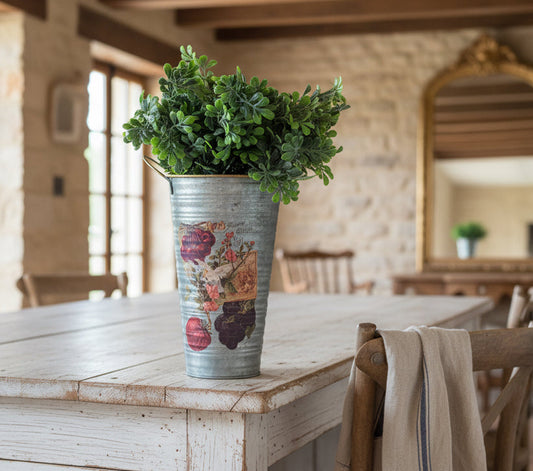 Riged French flower bucket 10” tall