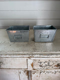 Galvanized Storage Bin With Handles - SOLD INDIVIDUALLY- Will Get Makeover
