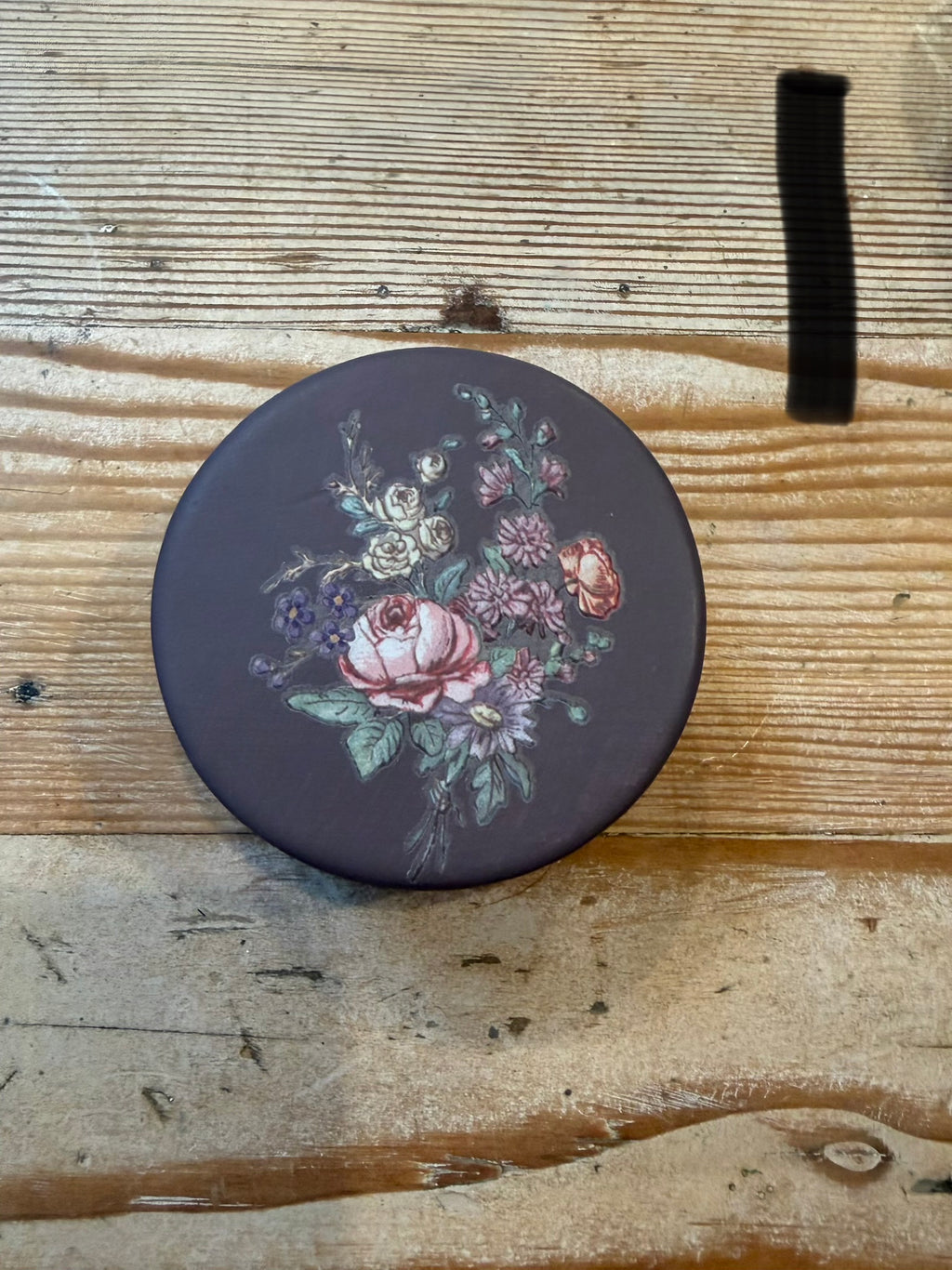 3” ceramic Trinket Dishes with IOD Floral Transfers - Sold Individually