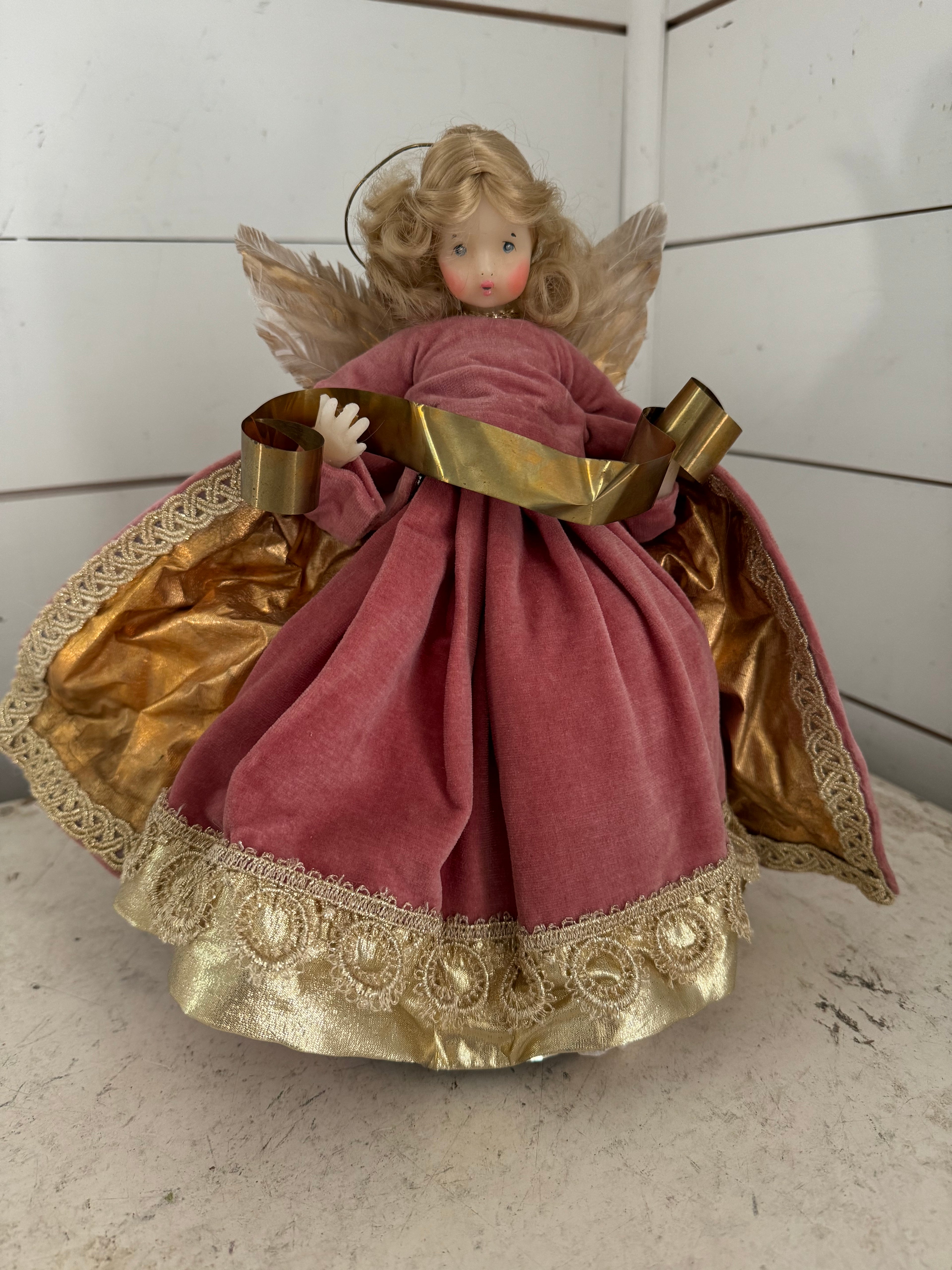 Vintage Pauline Liedel Spreen - Handmade West Germany Wax Angel Topper as is