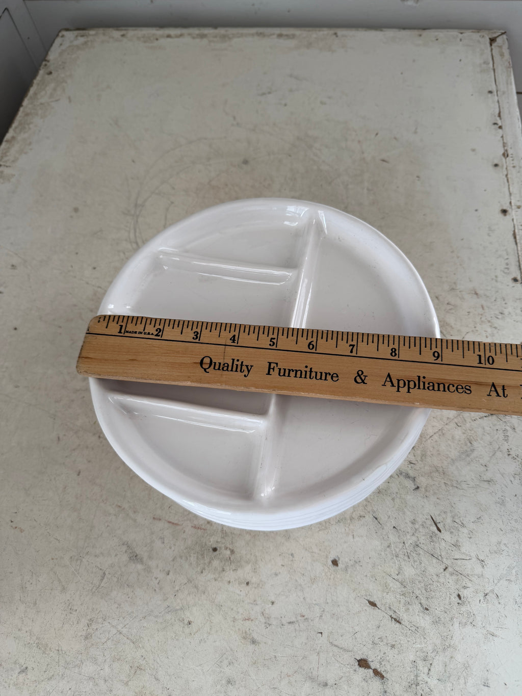 Divided Ceramic Fondue Plate Sold Individually