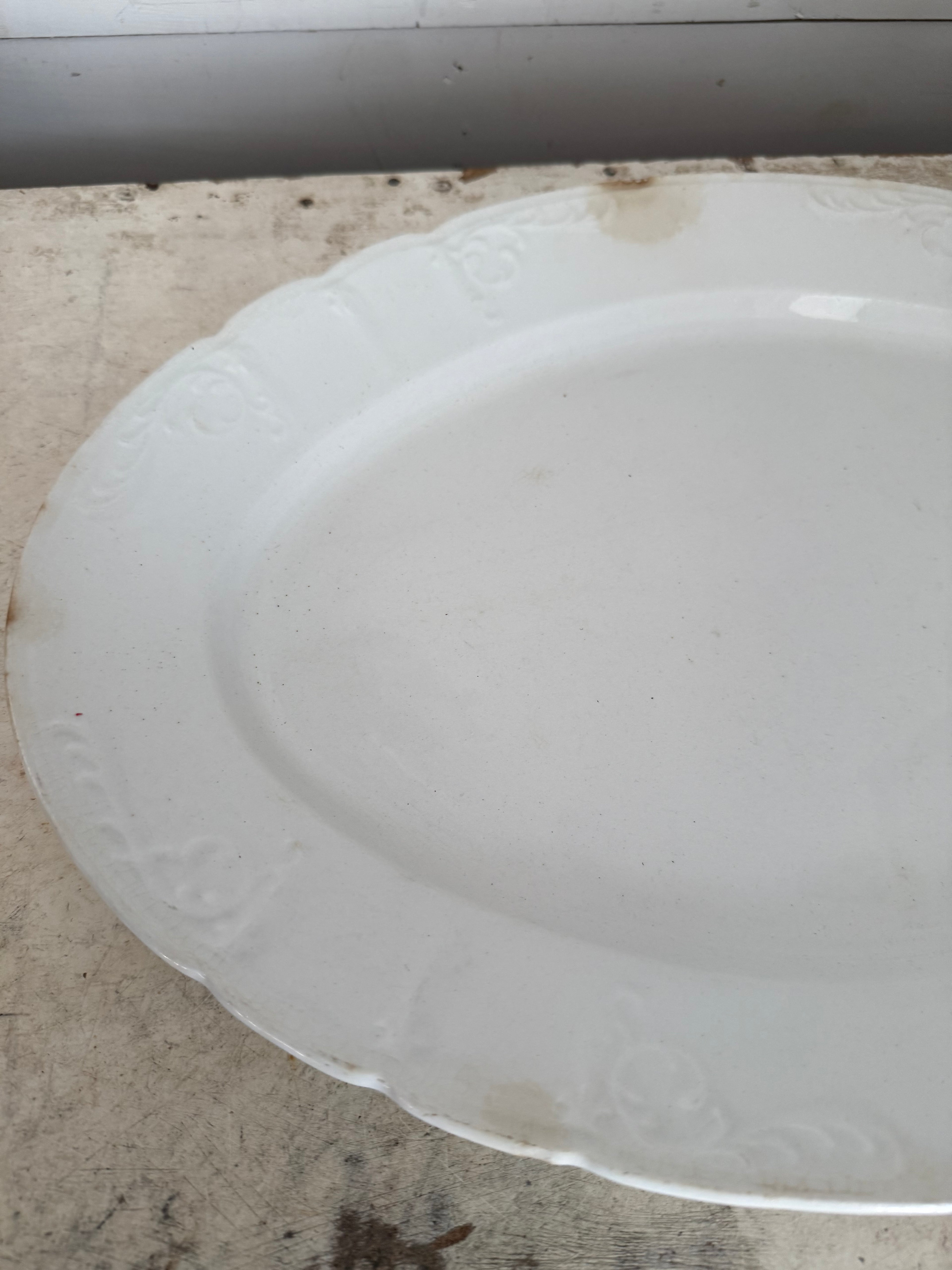 White Platter with age