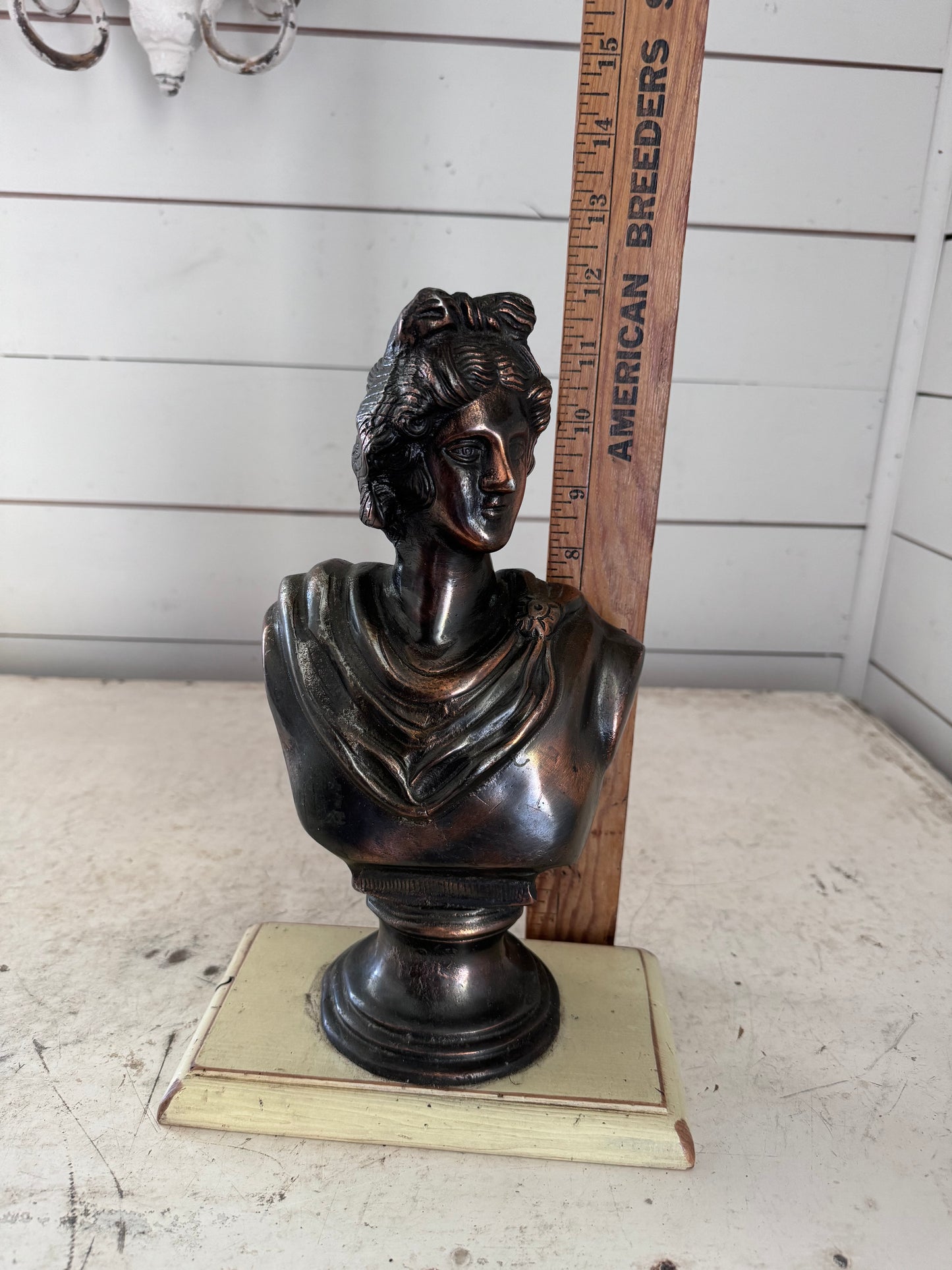 Vintage Bust with wood base