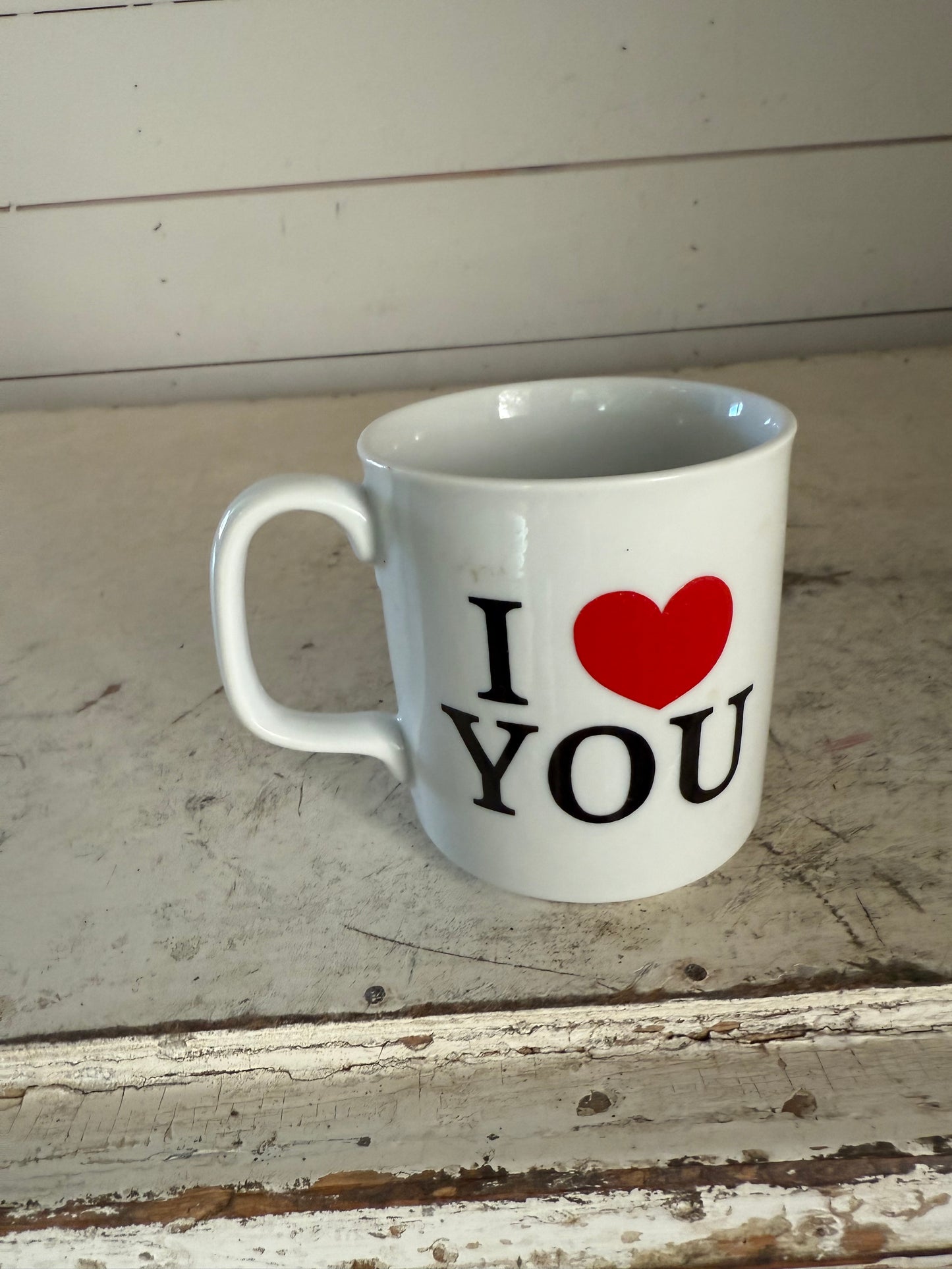 I love you ceramic heart mug