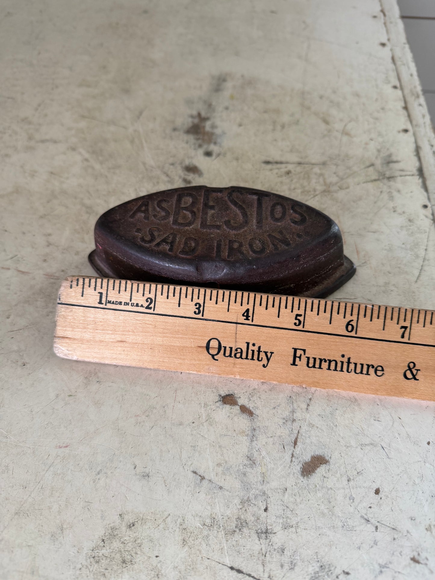 Antique Vintage Cast Iron Asbestos Sad Iron