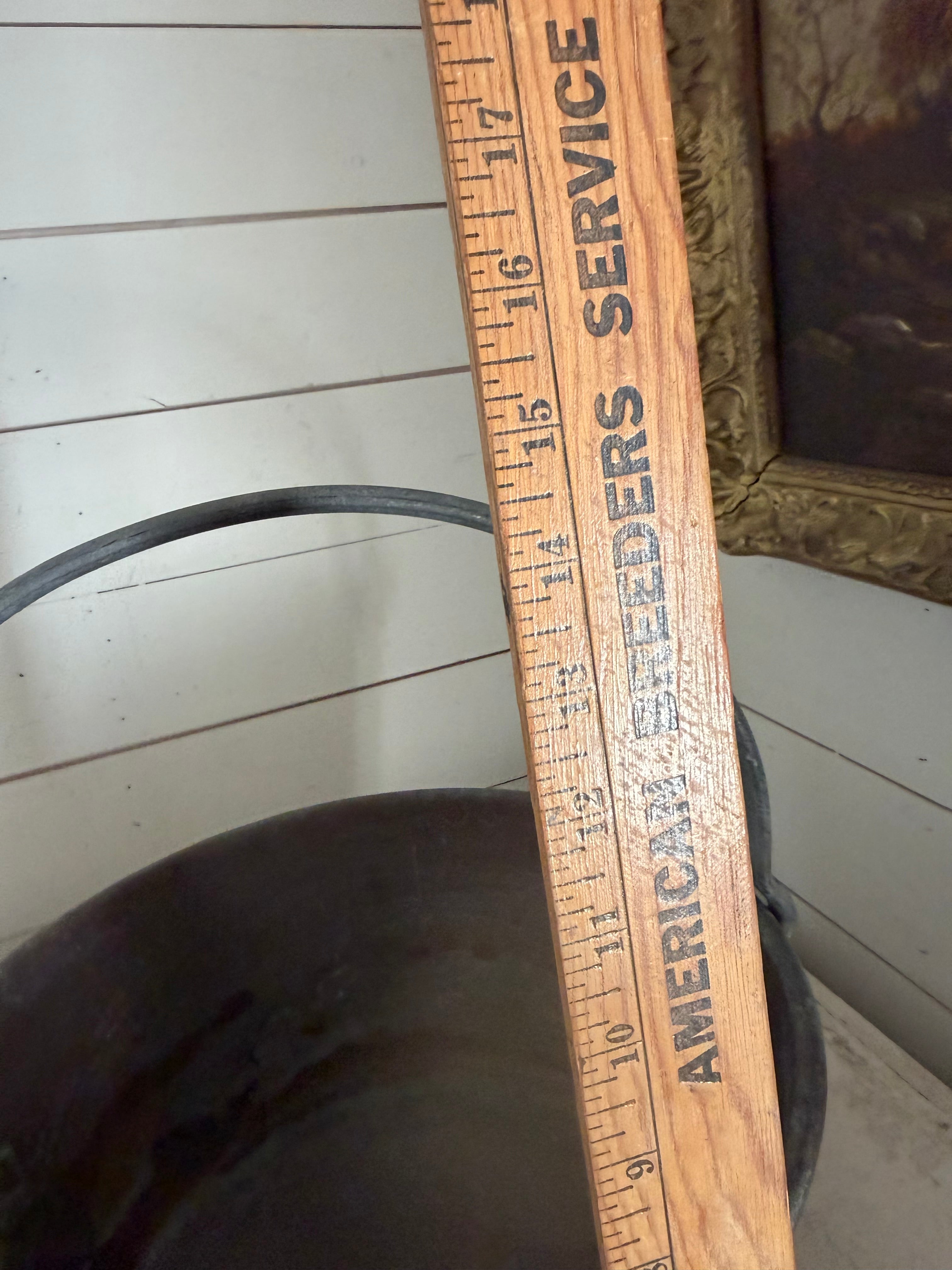 Antique French 1800’s Copper Cauldron With forged Iron Handle has repairs as shown