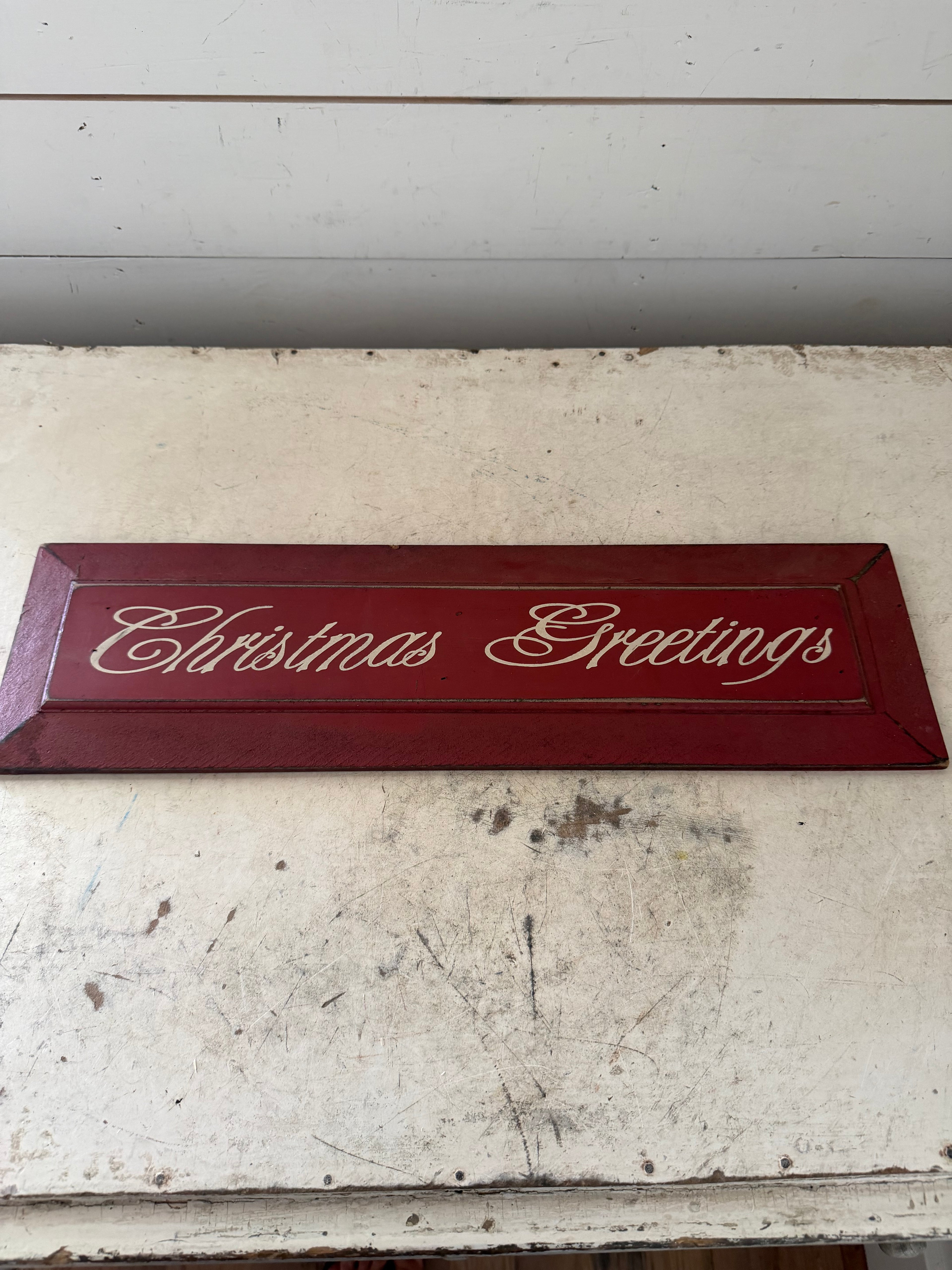 Christmas Greetings Sign - Will Get Makeover