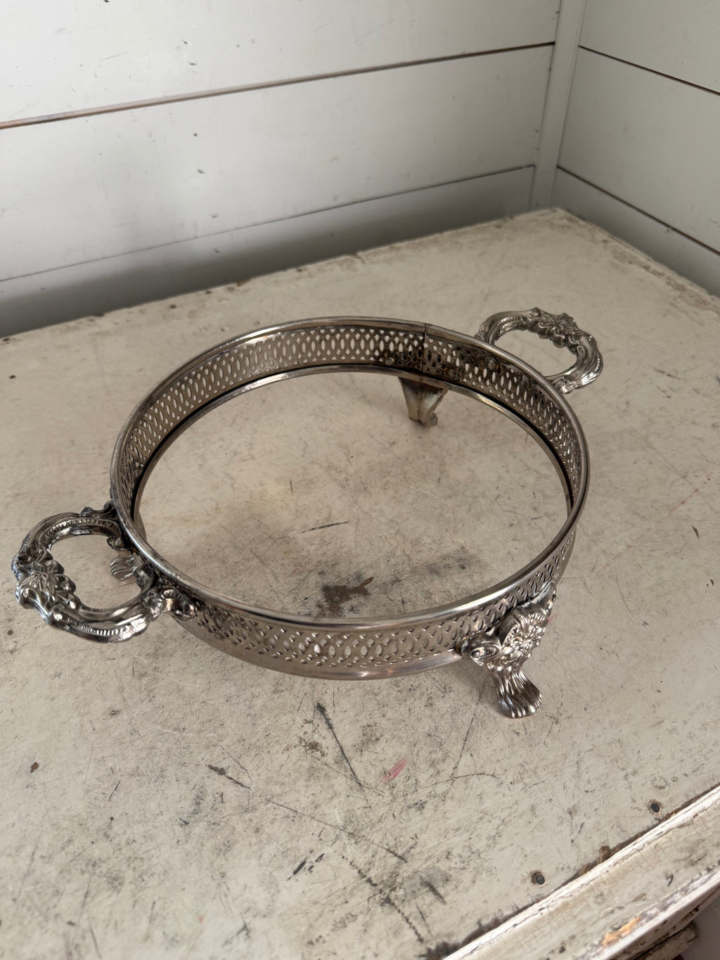 Silver plate Casserole dish holder will get makeover