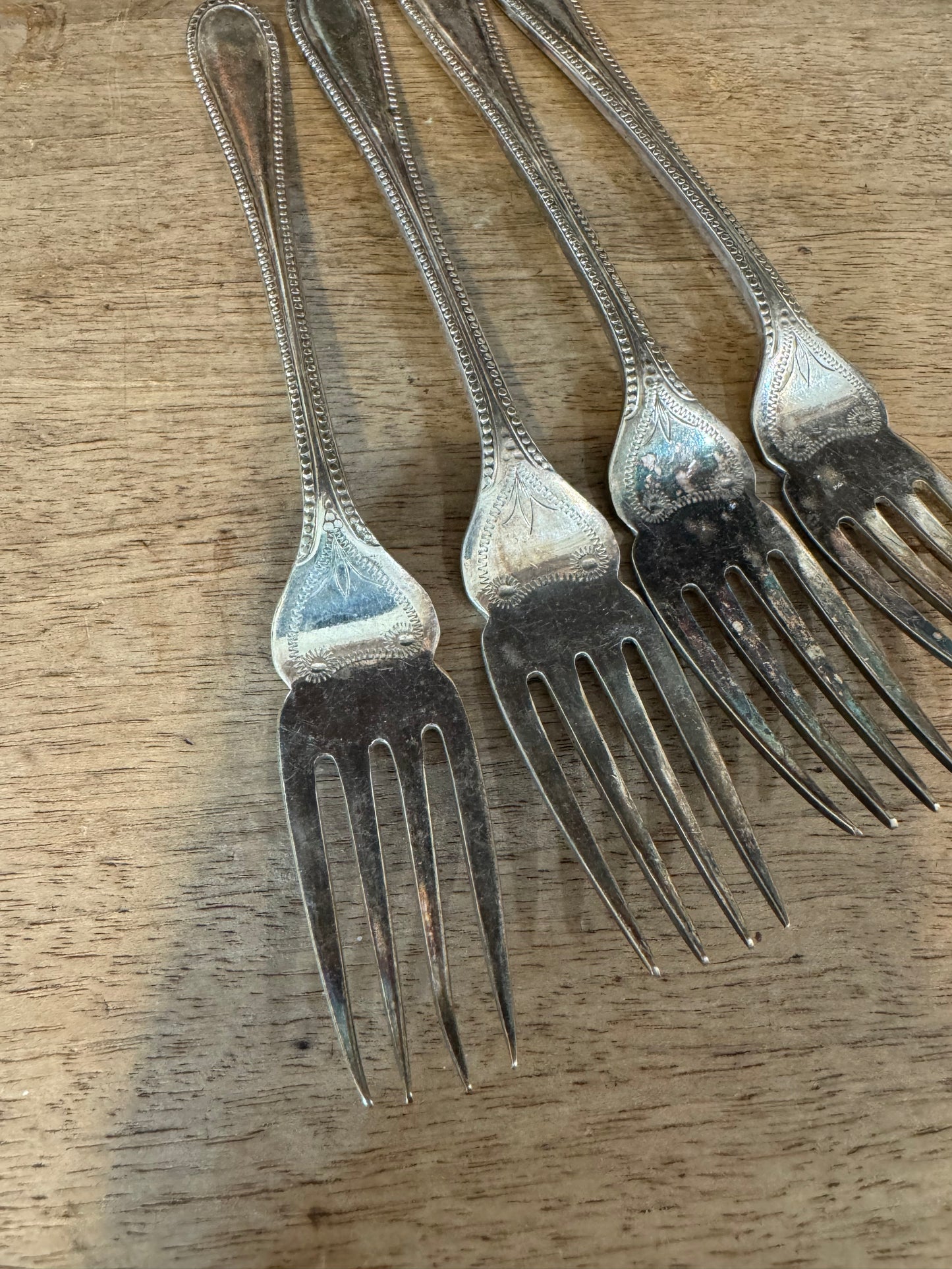 Set of Victorian Silverplate Forks