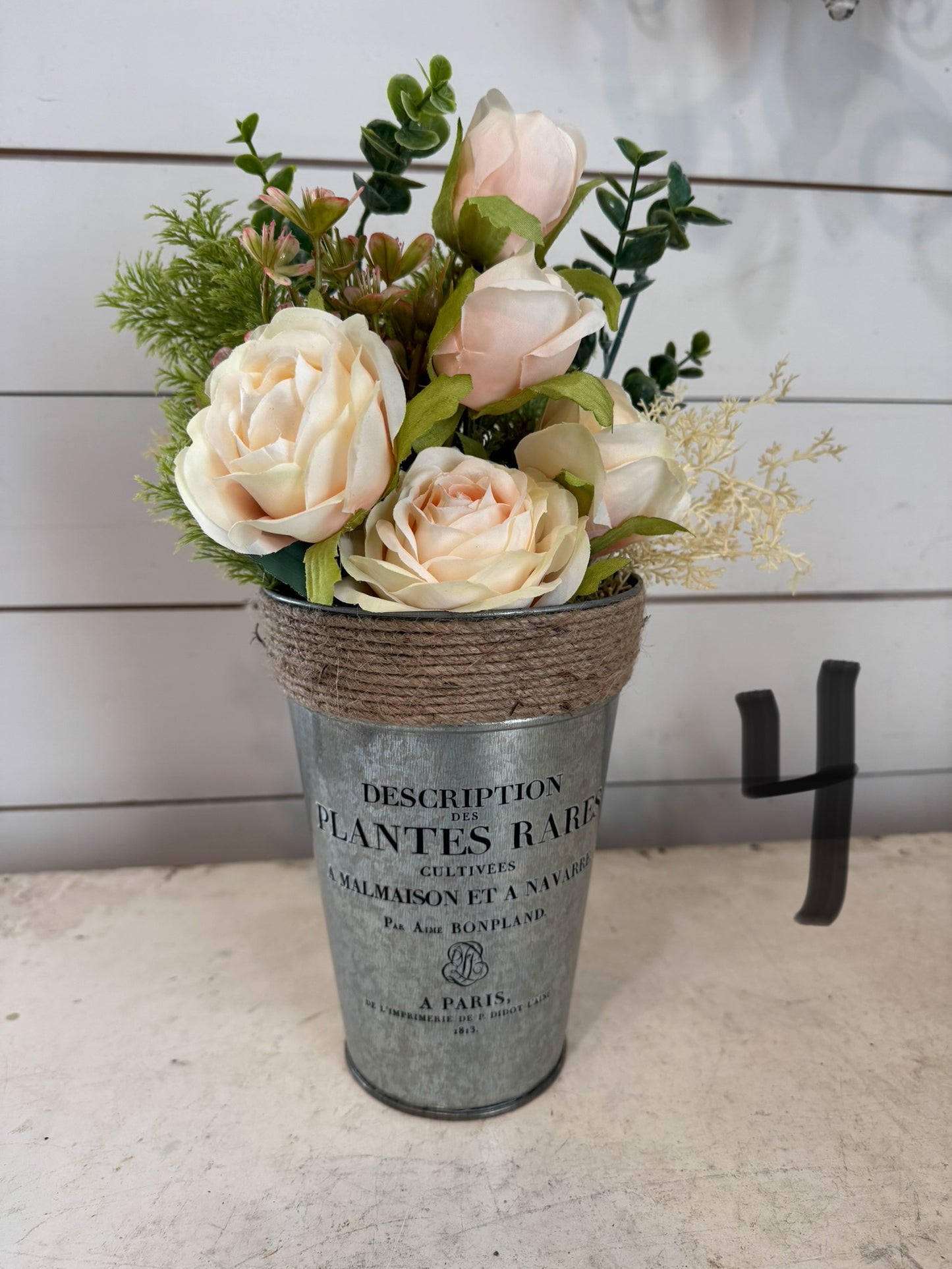 French Flower Bucket - sold individually floral not included