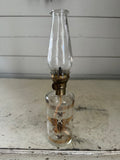 Vintage Oil Kerosene Lamp Lamplight Farms Gold American Eagle Glass Chimney 10"